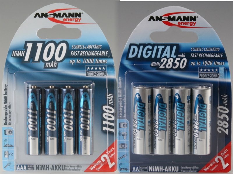 SET Ansmann 1100 mAh AAA en 2850 mAh AA | BatterijTotaal.nl