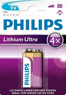 Philips Lithium Ultra 9V batterij