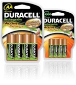 SET Duracell Active en Stay Charged oplaadbare batterijen AAA en AA