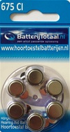 BatterijTotaal.nl 675 CI hoortoestel batterijen type 675 lichtblauw 