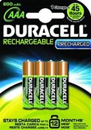 Duracell Pre Charged 800 mAh AAA oplaadbare batterijen