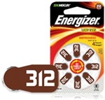 Energizer 312 hoortoestel batterijen type 312 bruin