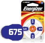 Energizer 675 hoortoestel batterijen type 675 blauw