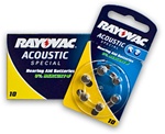 Rayovac 10 Acoustic Special hoortoestel batterijen type 10 geel
