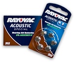 Rayovac 312 Acoustic Special hoortoestel batterijen type 312 bruin