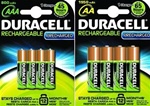 SET Duracell Pre en Stay Charged oplaadbare batterijen AAA en AA