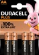 Duracell Plus alkaline batterijen type AA (penlite)