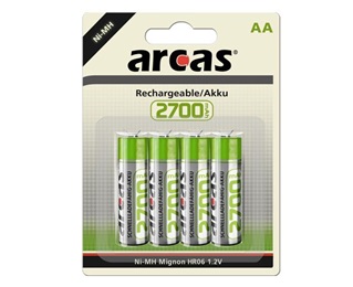 	arcas 2700 oplaadbaar aa nimh hr06