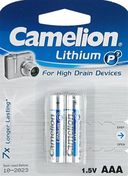 camelion lithium batterijen aaa potlood fr03 l92 1.5V