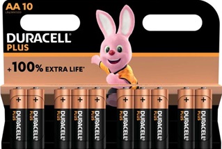 Duracell plus AA 10 pack 100% LR6