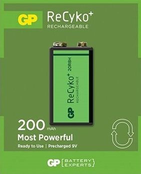 gp recyko 200 mah 9V 20R8H