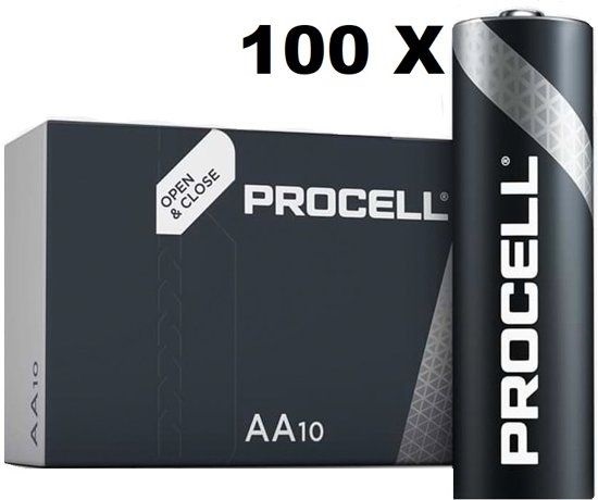 Lodge lever Prestigieus Duracell Procell 100 st. alkaline batterijen type AA penlite |  BatterijTotaal.nl