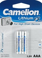 2 stuks Camelion lithium AAA batterijen 1200 mAh