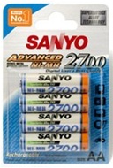 Sanyo 2700 mAh AA oplaadbare batterijen