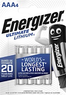 4 stuks Energizer lithium AAA batterijen 1100 mAh