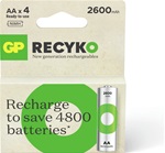 GP 2600 mAh ReCyKo AA oplaadbare batterijen type penlite
