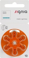 Siemens Signia 13 hoortoestel batterijen type 13 oranje