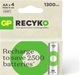 GP ReCyKo 1300 mAh AA oplaadbare batterijen